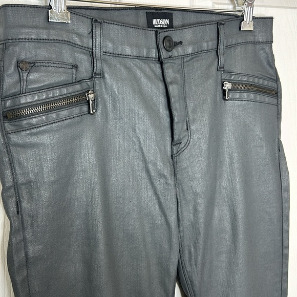 Hudson Spark Super Skinny Jeans Women's 29 Front Zippers w4056dcm Mid Rise‎ - Picture 7 of 10